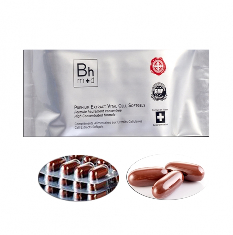 Viên uống tế bào gốc hồi sinh tuổi xuân và trẻ hóa tế bào toàn diện Bhm+d Vital cell softgels premium extracts